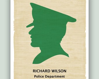 Impression d’art de policier PERSONNALISÉ, cadeau de policier, affiche de policier, décor de policier, cadeau d’officier, affiche d’officier, décor de station de police