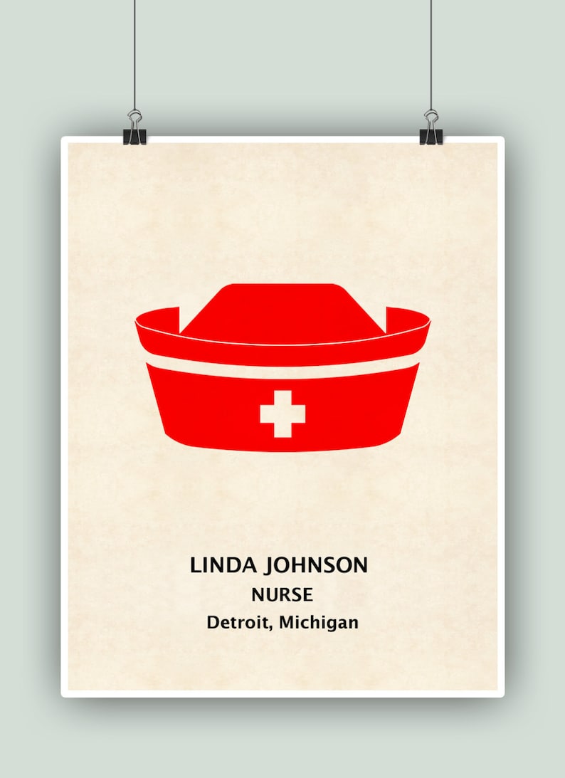 Nurse Art, Nurse Appreciation Gift, Personalized Nurse Print, Nurse ...