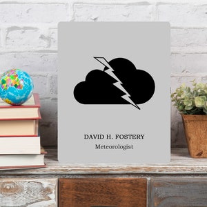 Personalized Meteorology Metal Print, Weatherman Gift, Gift for Meteorologist, Weather Forecaster Gift, Meteorology Gift image 1