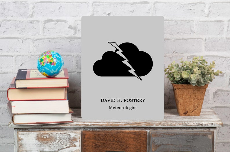 Personalized Meteorology Metal Print, Weatherman Gift, Gift for Meteorologist, Weather Forecaster Gift, Meteorology Gift image 1