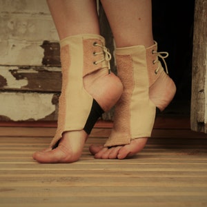 Aerial Boots extra short beige VENAKI Trapeze Boots Lyra Boots Aerial costume