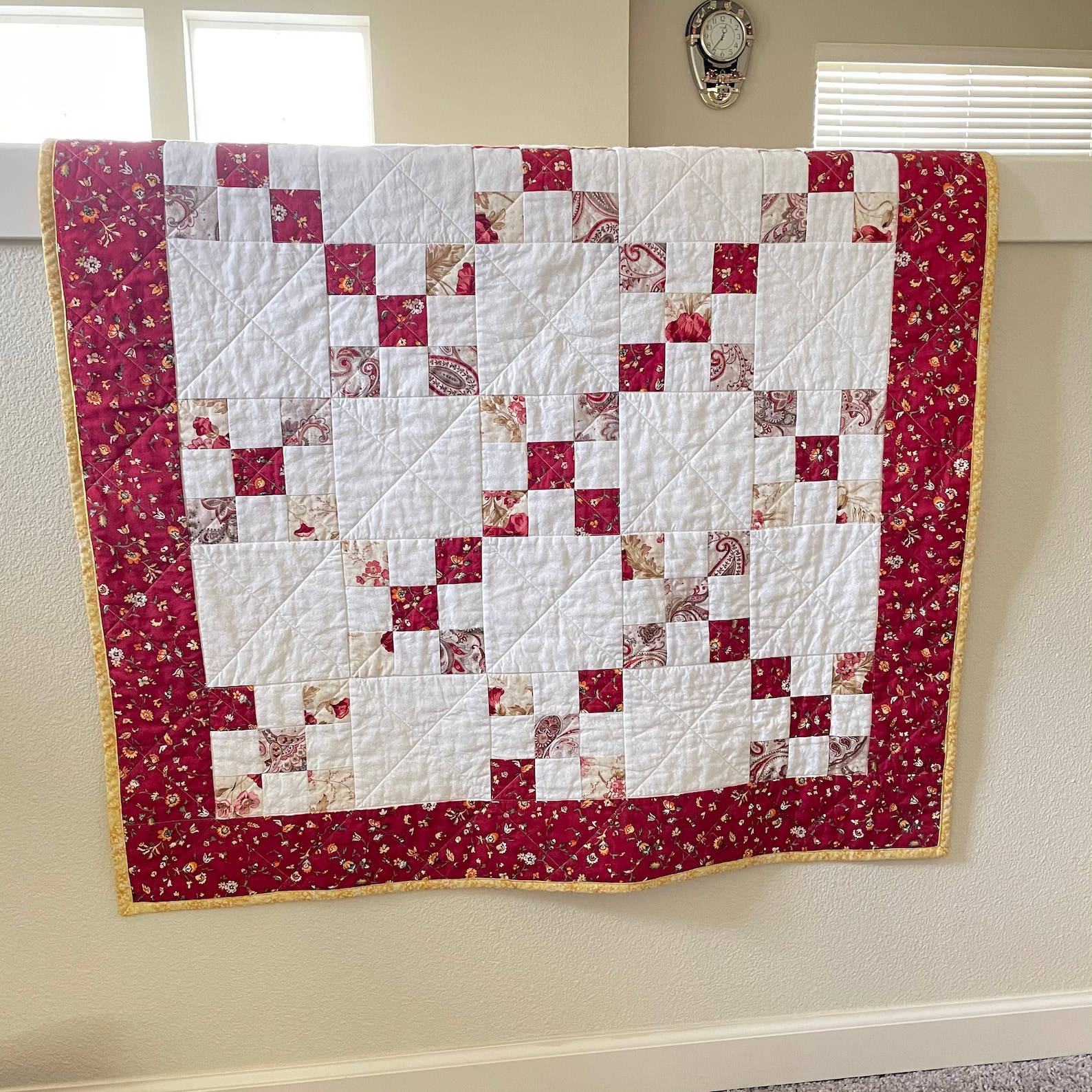 Irish Chain Baby Quilt/ Linen Cotton Baby Quilt / Baby Quilt Etsy