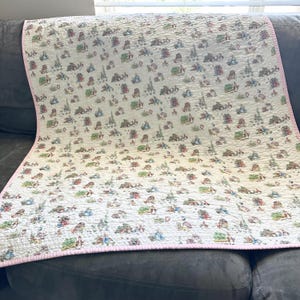 Peter Rabbit and Friends Panel Baby Quilt/ Cheater Patchwork Print/45 ...