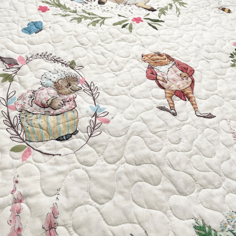 Peter Rabbit Baby Quilt/ Cheater Patchwork Print/53”x35” - Etsy