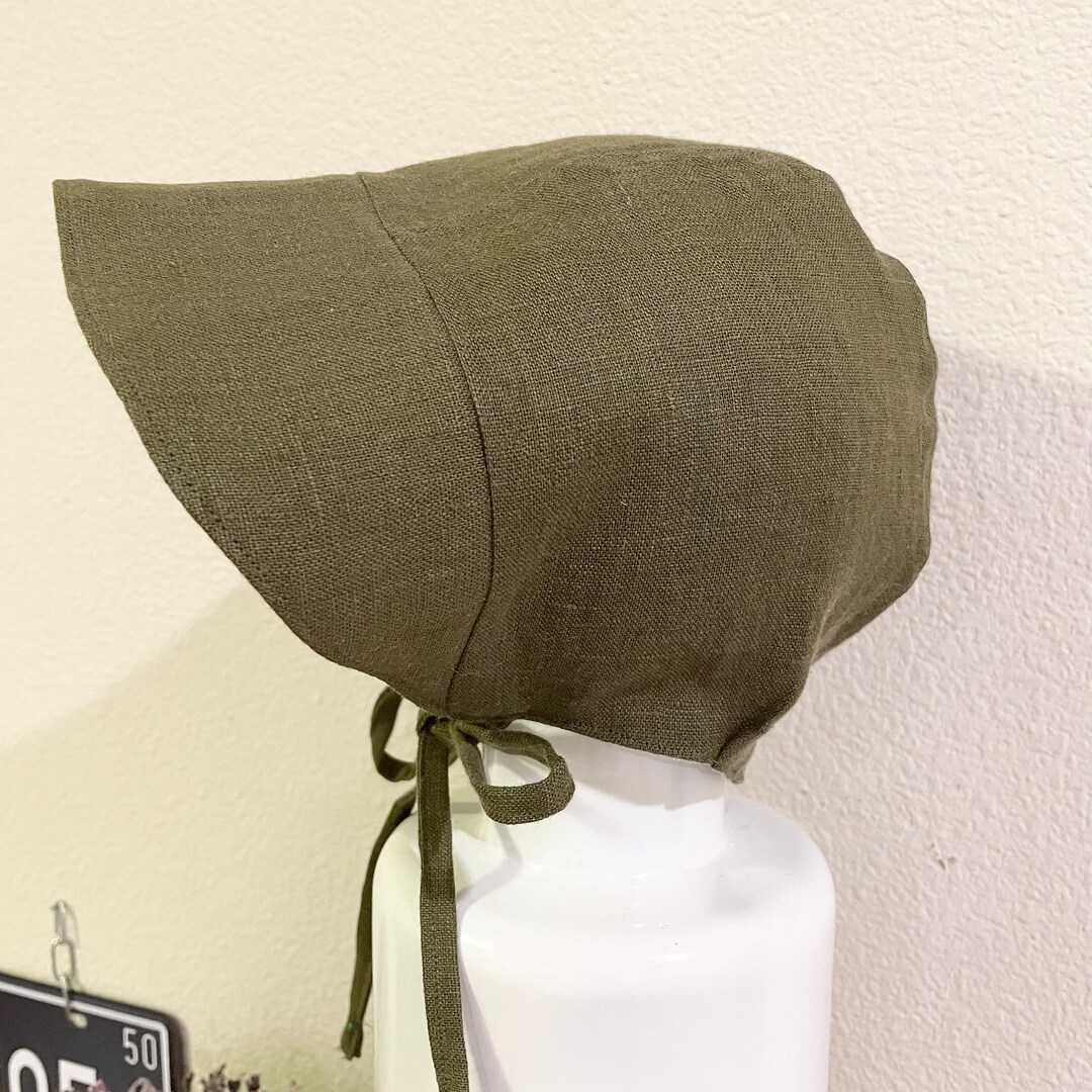 All Linen Baby / Gender Neutral Baby Olive Green and