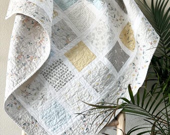Duckling Baby Quilt: Soft Cotton Quilt (46”x38”)