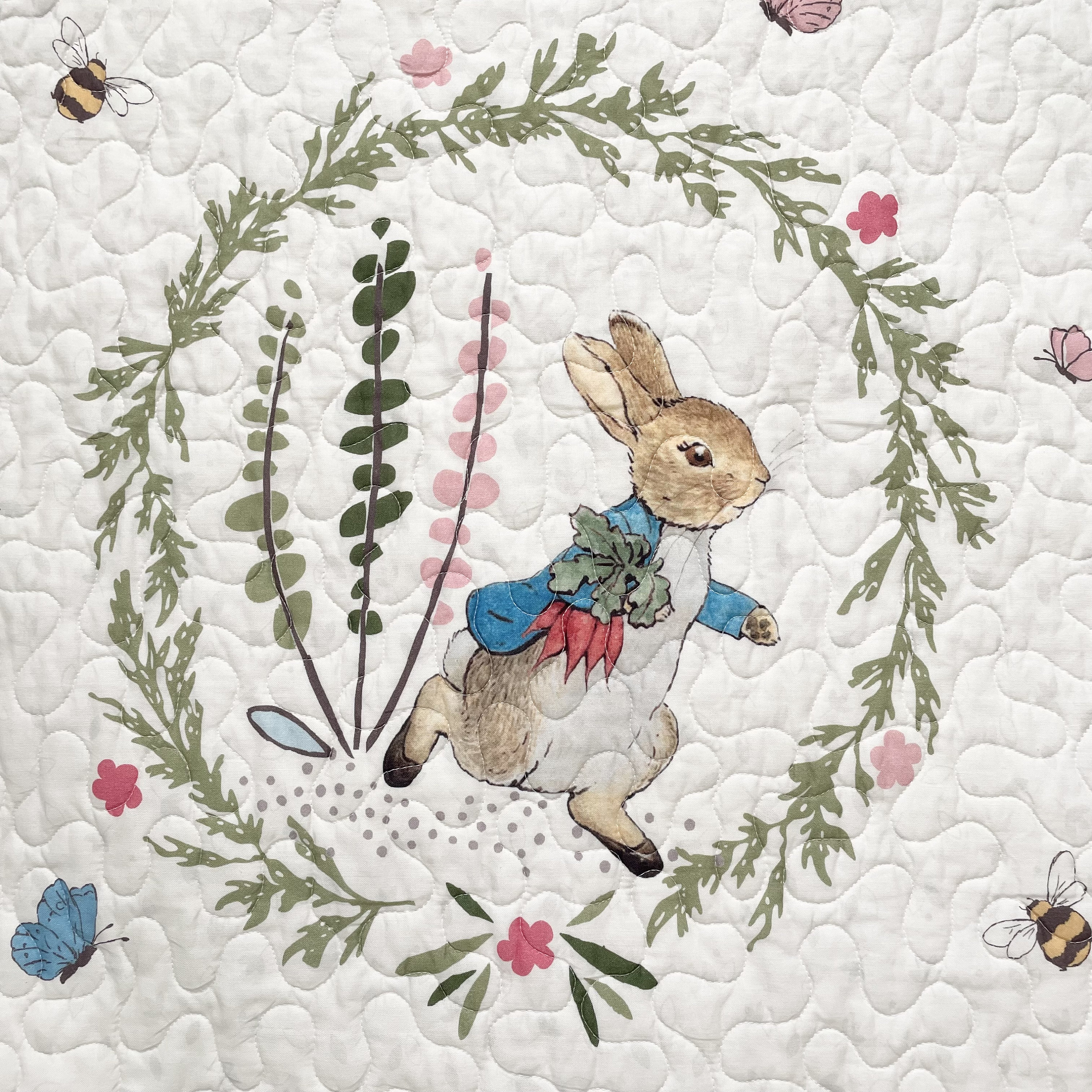 Peter Rabbit Baby Quilt/ Cheater Patchwork Print/53”x35” - Etsy