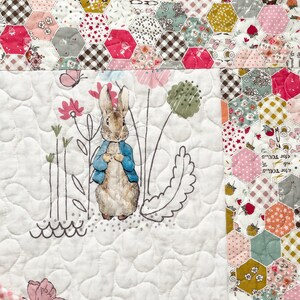 Peter Rabbit Baby Quilt/ Cheater Patchwork Print/53”x35” - Etsy