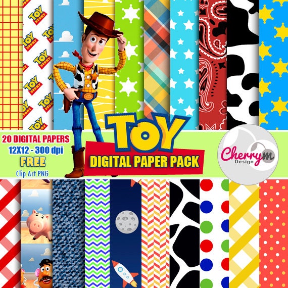 toy story digital papers free clip art digital scrapbooking etsy