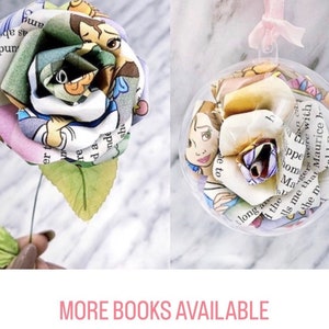 Disney Valentines/ Anniversary recycled book paper rose