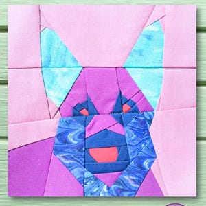 FPP Pattern German Shepherd Alsatian Dog Foundation Paper Piecing Quilt Block  PDF Instant Download 6 and 12 inch Dog Lovers Quilt
