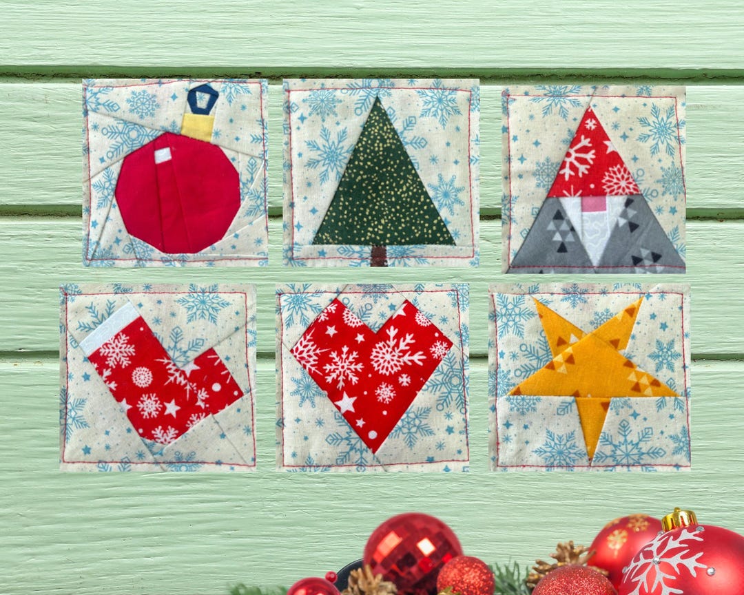 Bundle FPP Quilted Christmas Decoration Patterns Festive Holiday ...