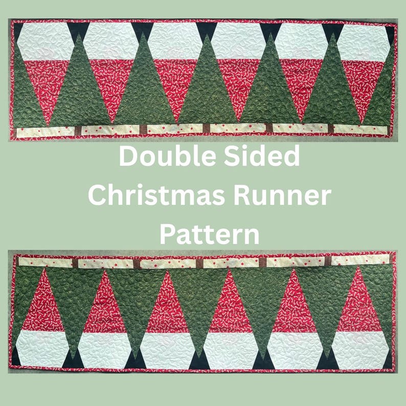 FPP Quilted Christmas Gnome and Tree Pattern Festive Holiday Table ...