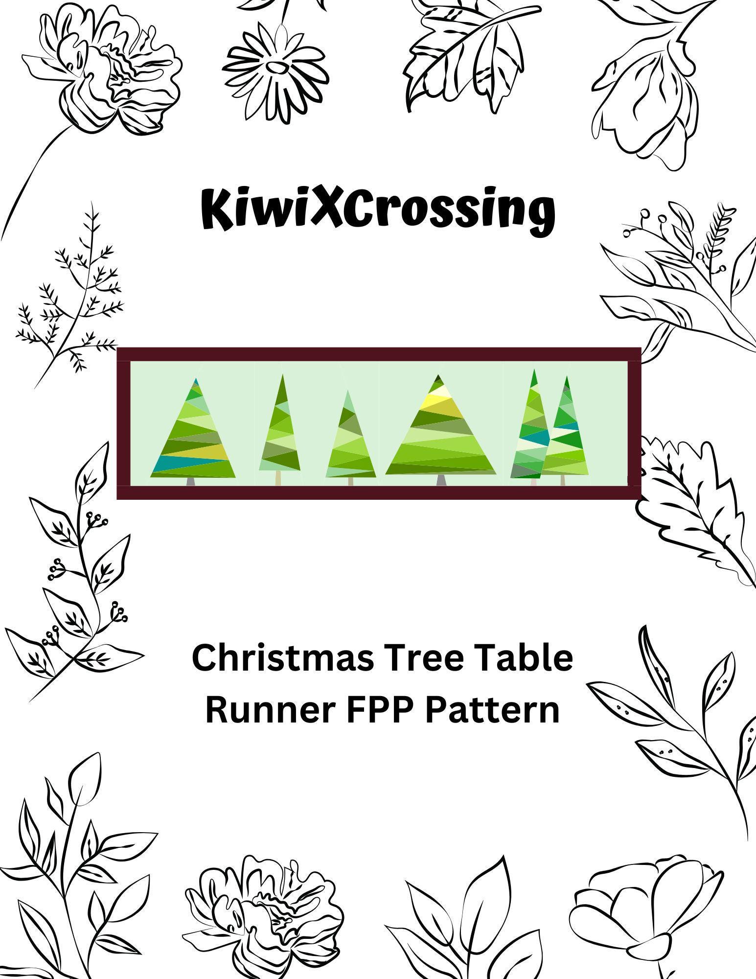 FPP Quilted Christmas Tree Pattern Festive Holiday Table Runner PDF ...