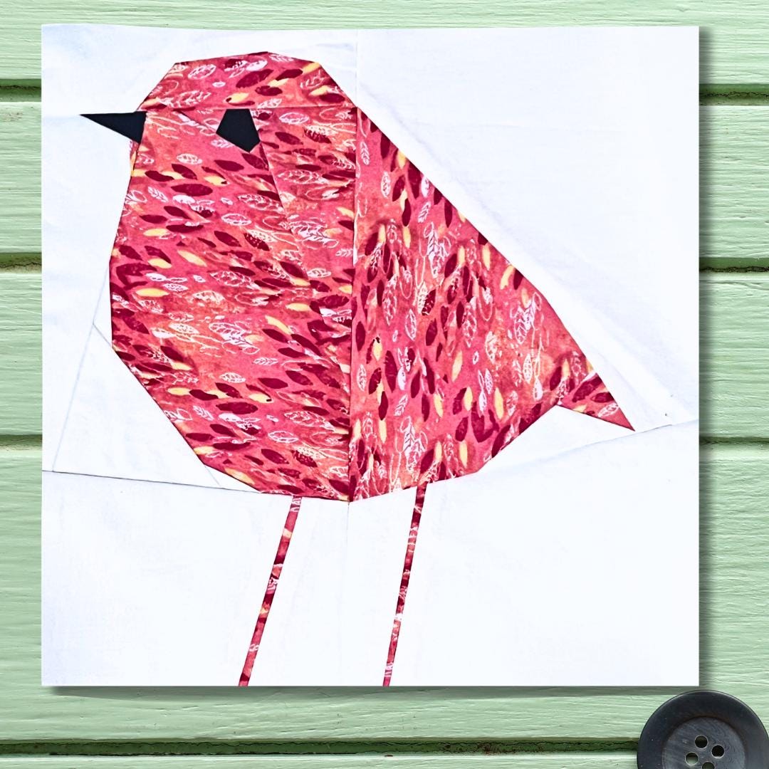 FPP Little Bird Quilt Block Pattern Foundation Paper Piecing Printable ...