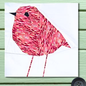 FPP Little Bird Quilt Block Pattern Foundation Paper Piecing Printable PDF 25.4 cm or 10 inches