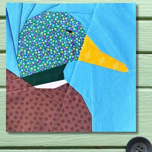Duck Quilt Block Pattern, Modern Foundation Paper Piecing (PDF Download, 10 inch Square)
