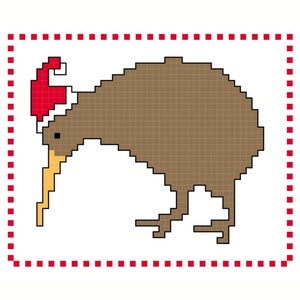 Cross Stitch Pattern New Zealand Christmas Kiwi DIY Christmas Decoration PDF Instant Download