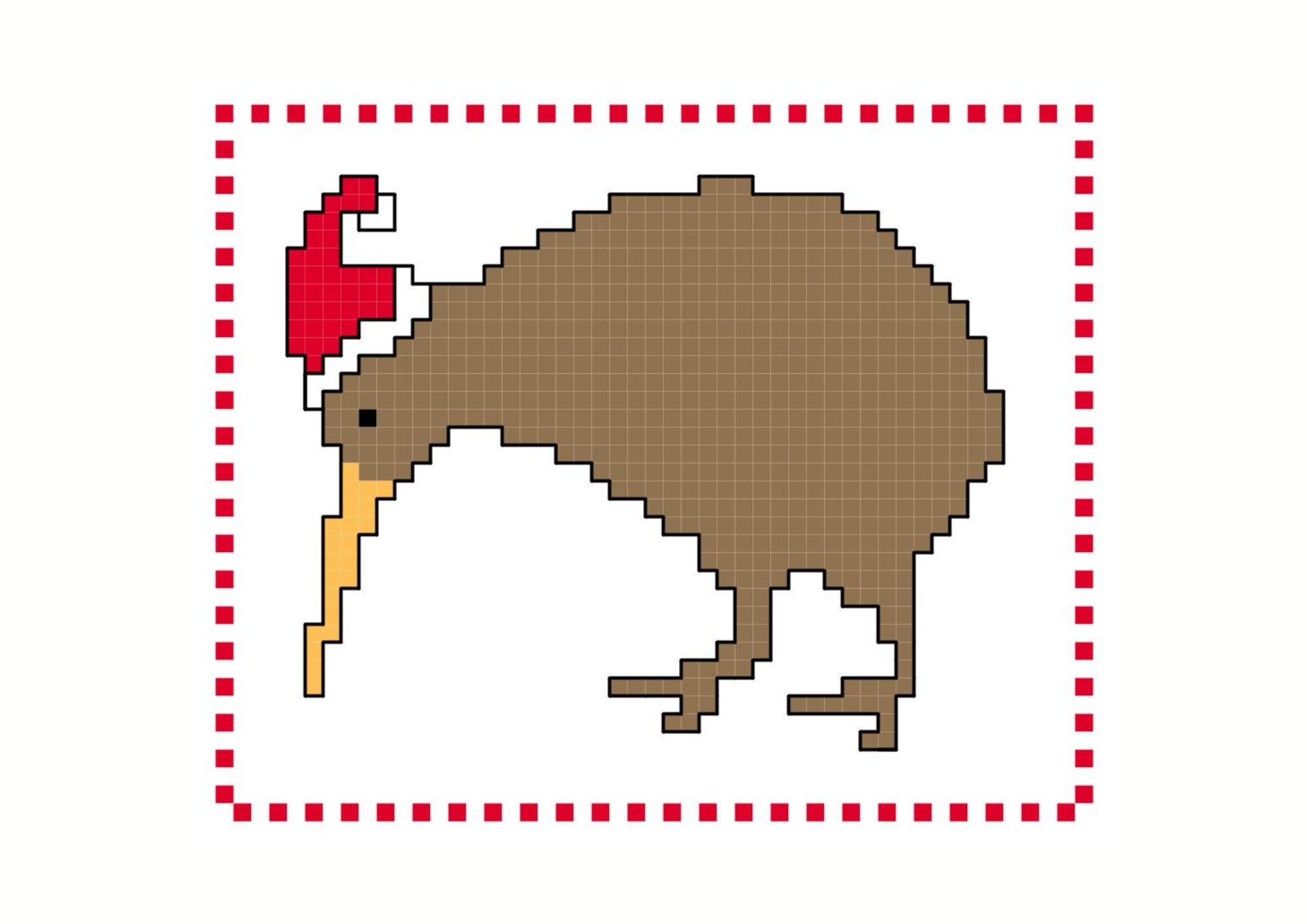 Christmas Stocking Cross Stitch Pattern Penguin, DIY Customizable