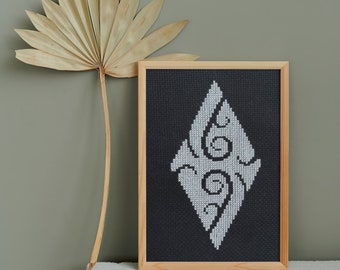 Cross Stitch Pattern Diamond Koru Maori Instant Download PDF