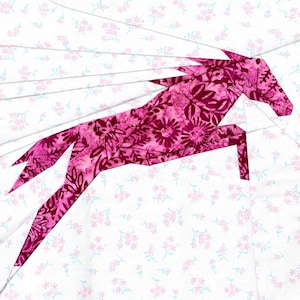 FPP Pattern Horse Foundation Paper Piecing 25.4x25.4cm or 10 inch Modern Quilt Block Design PDF