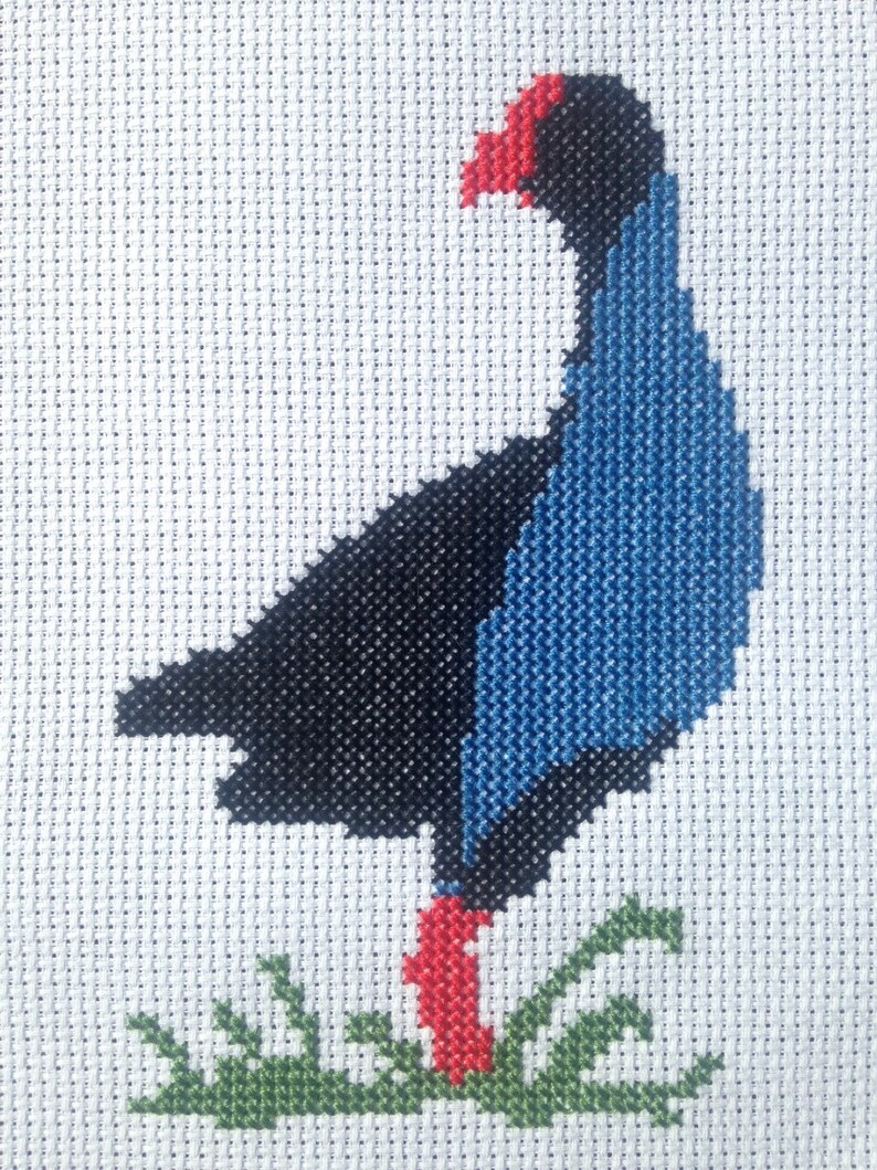 Native New Zealand Pukeko Cross Stitch Pattern Instant PDF Etsy