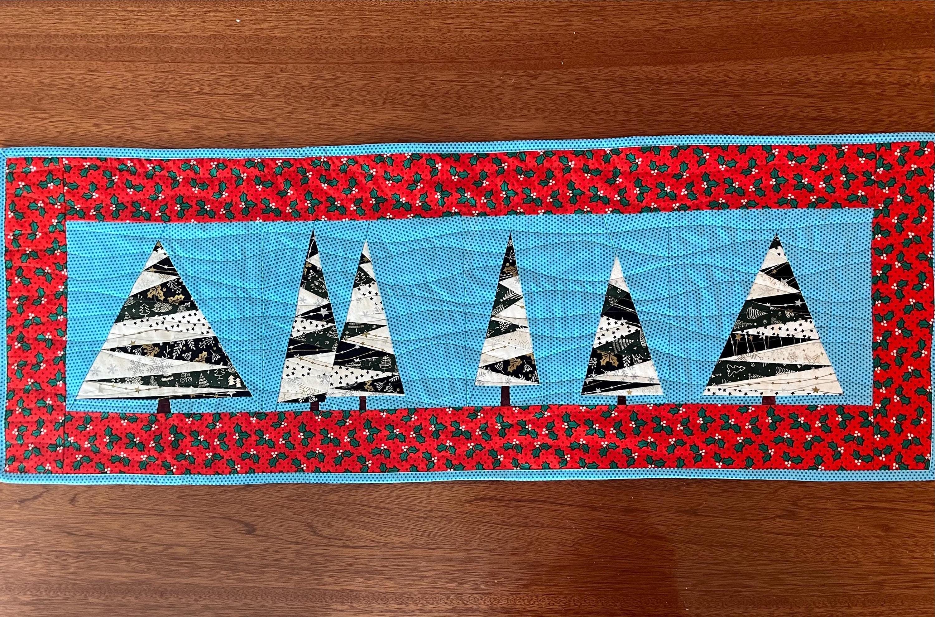 FPP Quilted Christmas Tree Pattern Festive Holiday Table Runner PDF ...