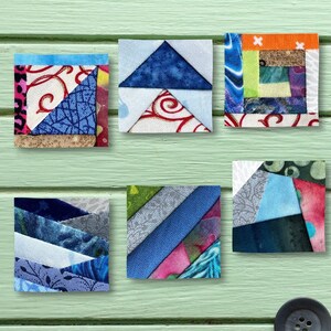 Micro Mini Quilt Block FPP Pattern Bundle Foundation Paper Piecing, 1.5 and 2 Inch (PDF Download)