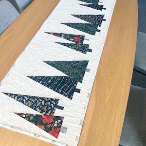 FPP Quilted Weihnachtsbaum Muster Festliche Feiertage Tischläufer PDF Beginners Foundation Paper Piecing