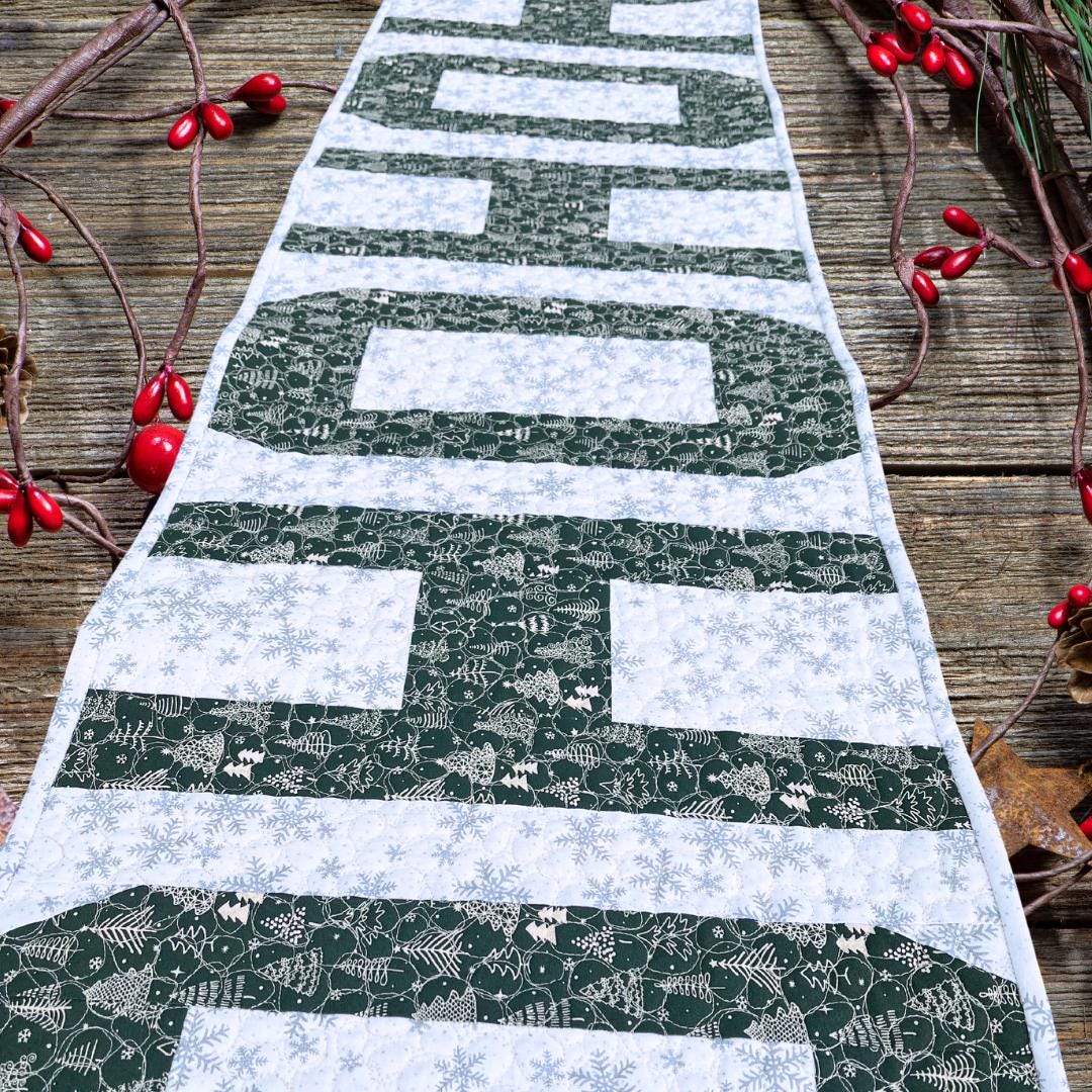 FPP Quilted Christmas Pattern Festive Holiday Table Runner HOHOHO PDF ...