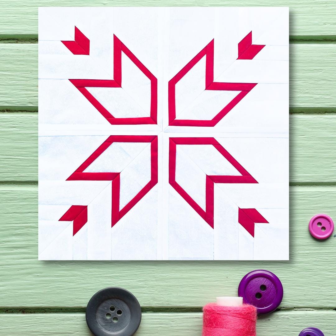 FPP Quilted Christmas Scandi Snowflake Pattern PDF Foundation Paper ...