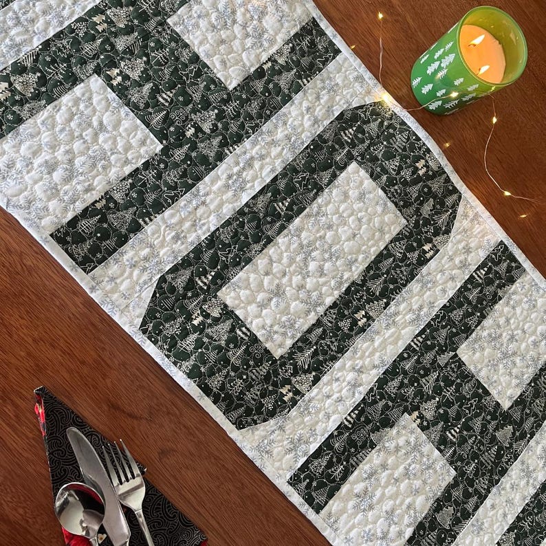 FPP Quilted Christmas Pattern Festive Holiday Table Runner HOHOHO PDF ...