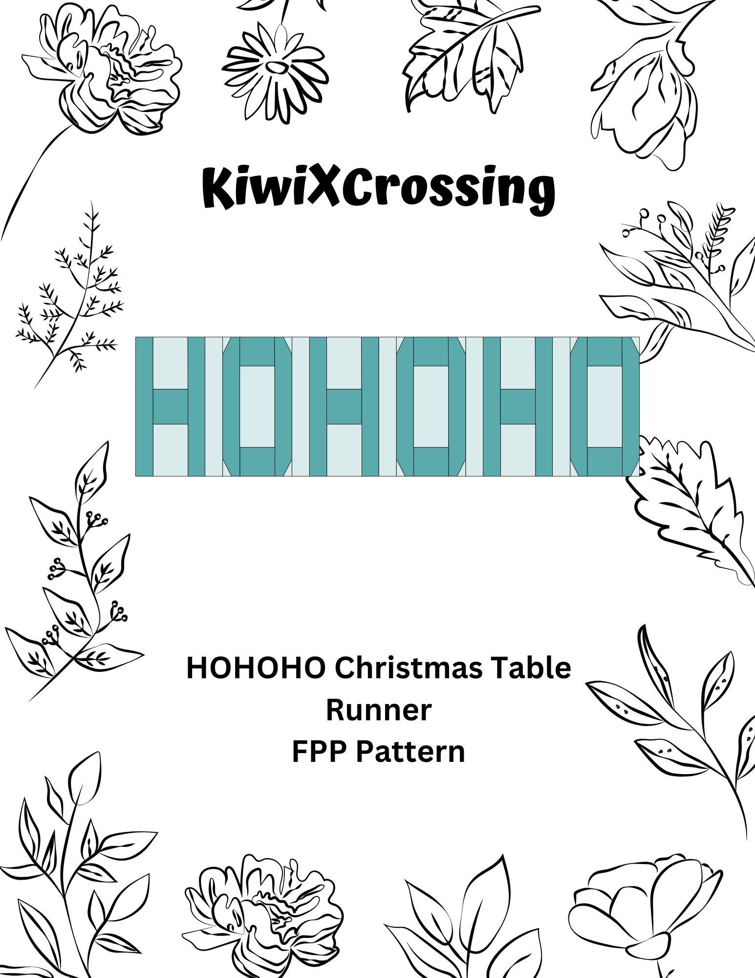 FPP Quilted Christmas Pattern Festive Holiday Table Runner HOHOHO PDF ...