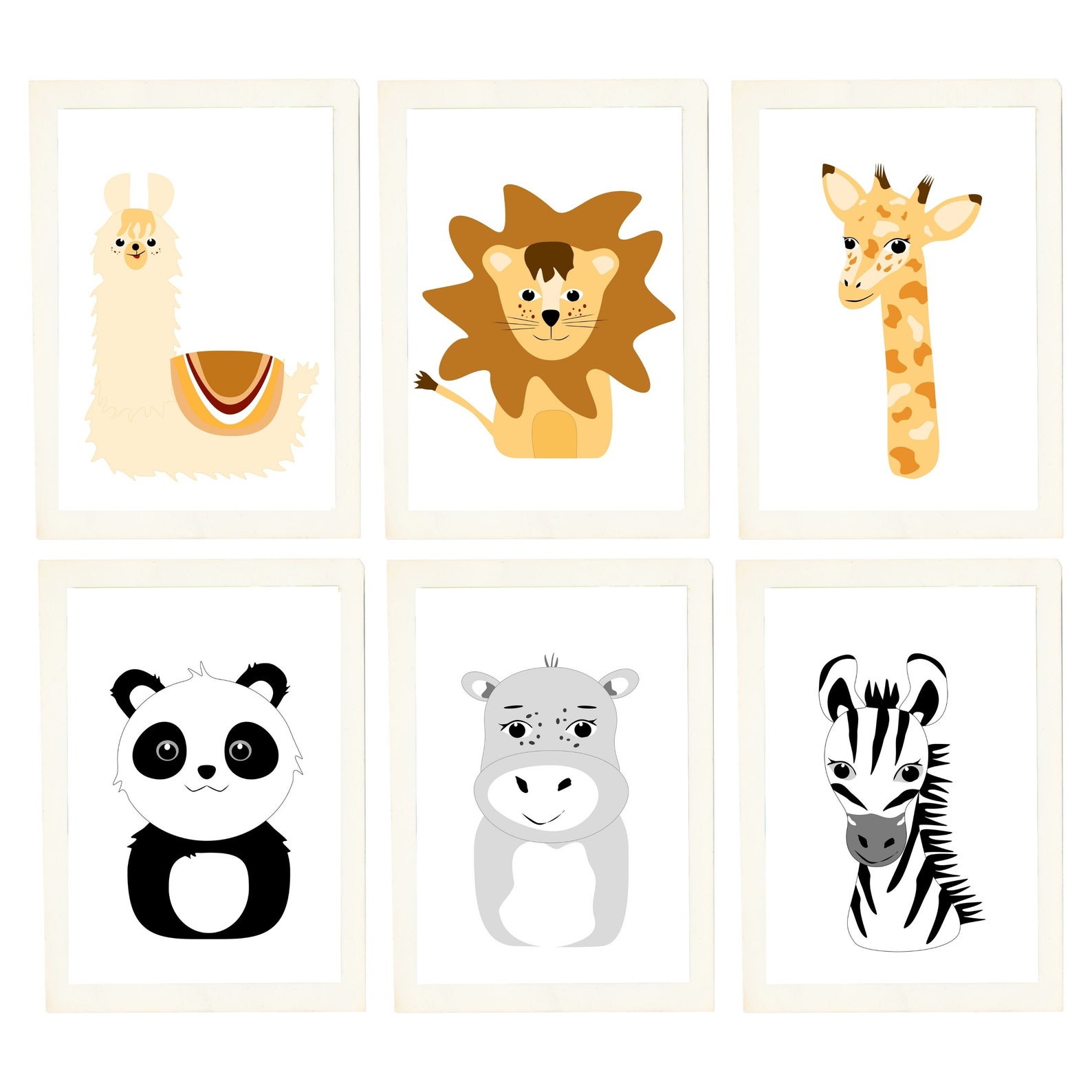 Baby Safari Animals Prints. for Nursery Wall Decor Jungle Etsy