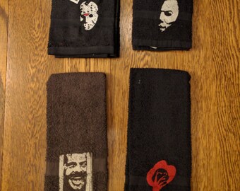 Saw Jigsaw Horror Personalized Dish Kitchen Hand Towels ANY COLOR