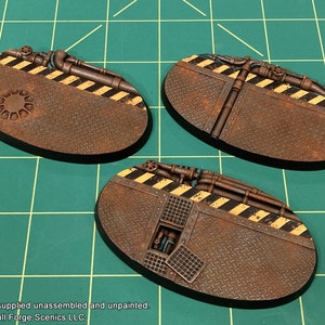 90mm x 52mm Oval INDUSTRIAL BASES (Set of 3)