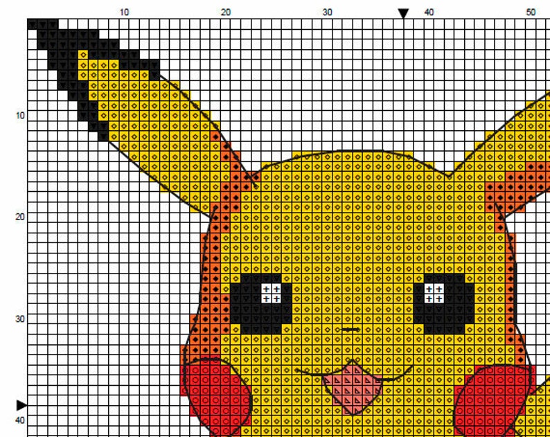Pokemon pikachu cross stitch pattern PDF pokemon go Etsy
