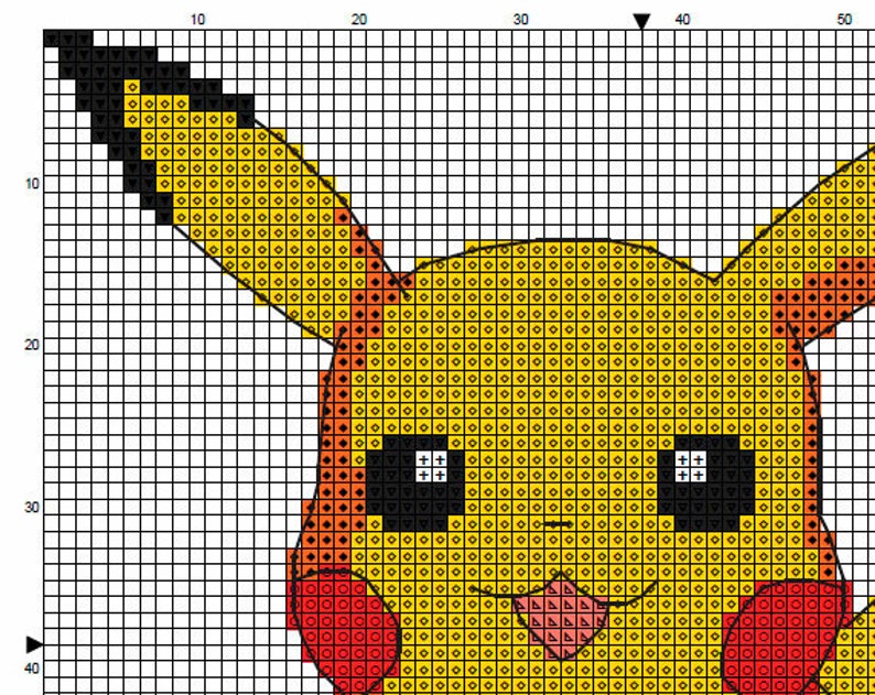 Pokemon Pikachu Cross Stitch Pattern Pdf Pokemon Go Etsy