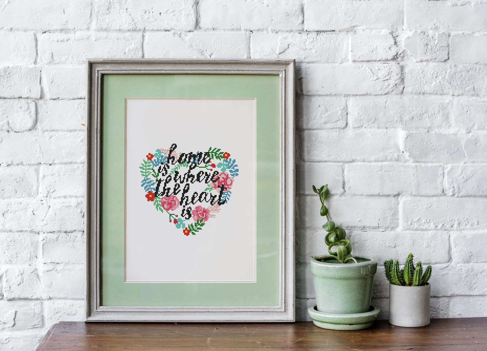 Home is where the heart is cross stitch pattern PDF home sweet Etsy