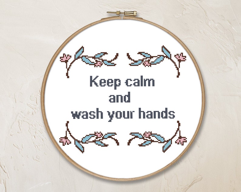 Vulgar cross stitch pattern PDF funny modern keep calm and | Etsy