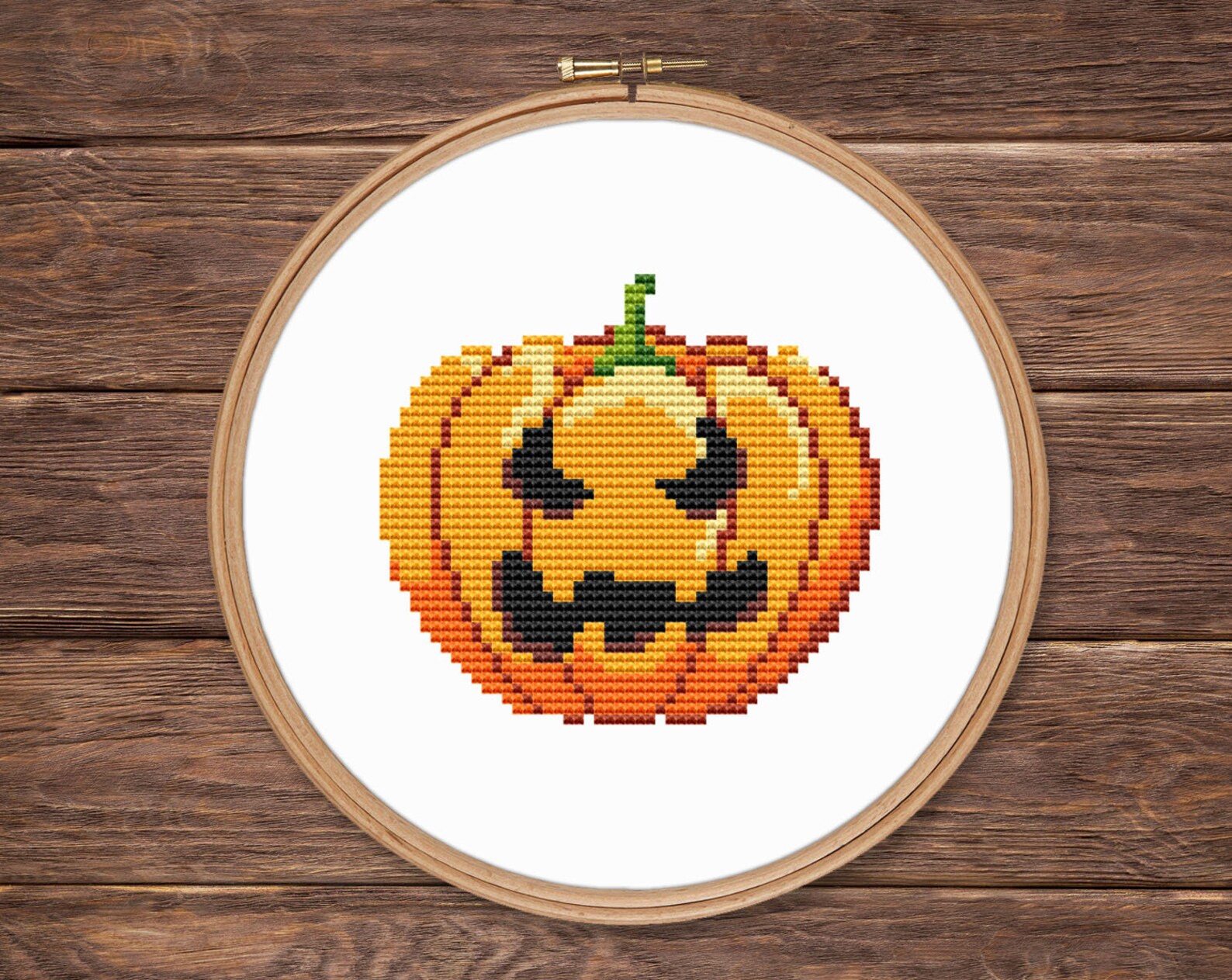 Jack O Lantern head pumpkin cross stitch pattern PDF horror | Etsy