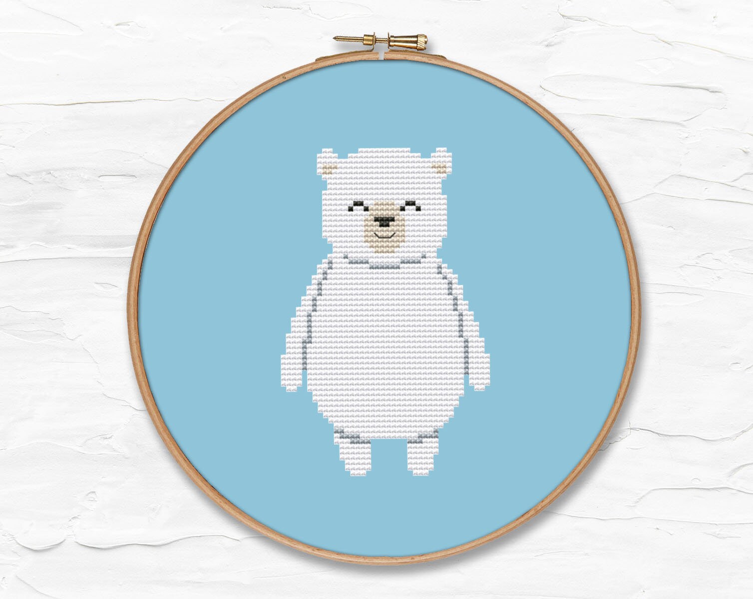 Polar Bear Cross Stitch Pattern PDF Woodland Instant Etsy