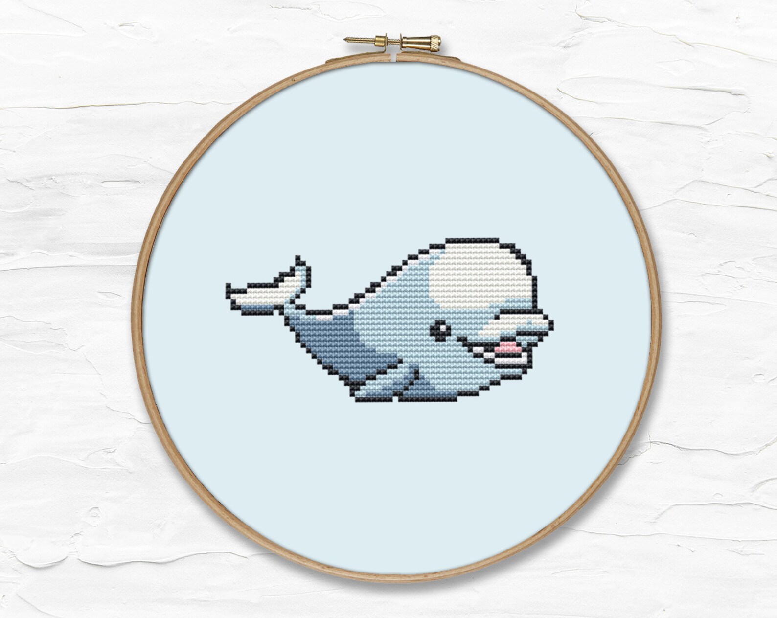 Dolphin cross stitch pattern PDF cute small simple easy sea | Etsy