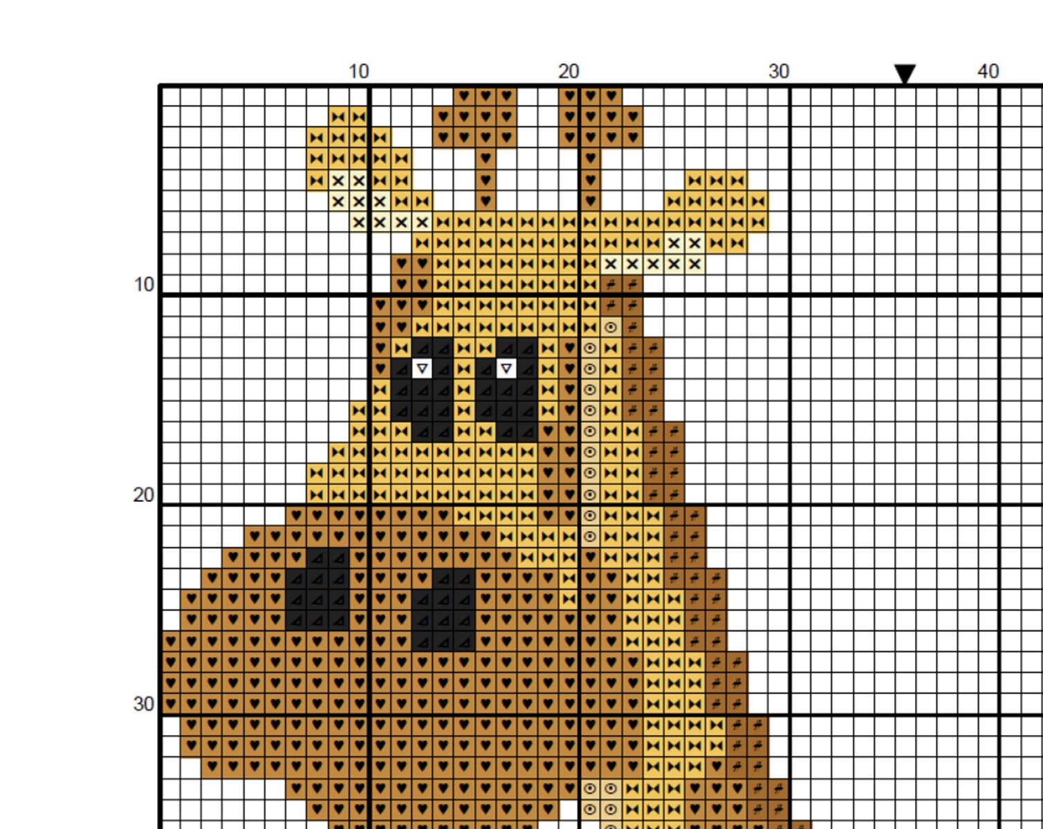 Cute baby giraffe counted cross stitch pattern PDF instant Etsy