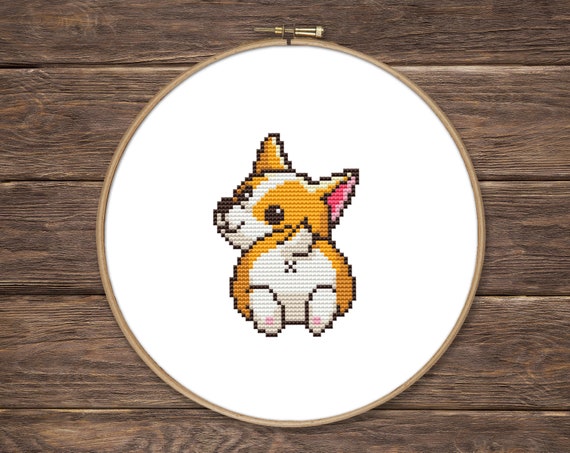 Corgi Cross Stitch Pattern Pdf Embroidery Craft Small Dog Etsy