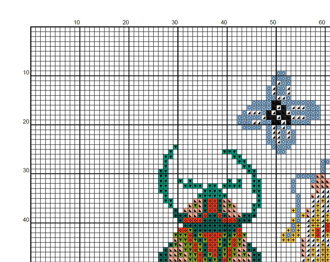 Unique insect set cross stitch pattern PDF beetle needlepoint Etsy