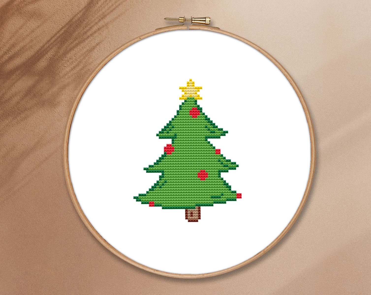 Christmas tree cross stitch pattern PDF easy holiday tree | Etsy