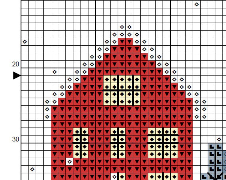 Christmas House Cross Stitch Pattern PDF Easy Xmas Winter Etsy