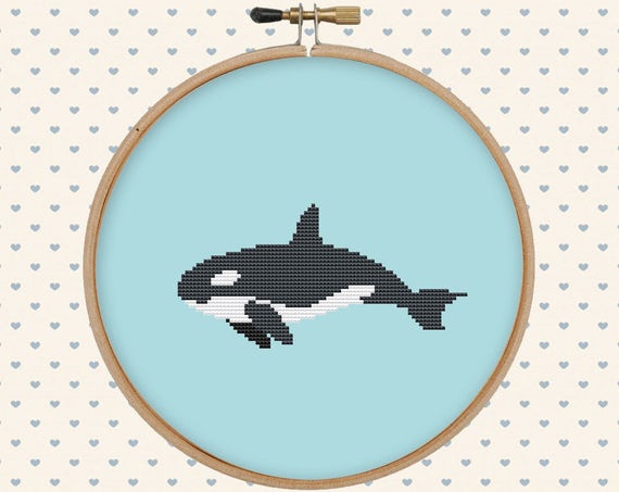 Orca cross stitch pattern pdf instant download killer | Etsy