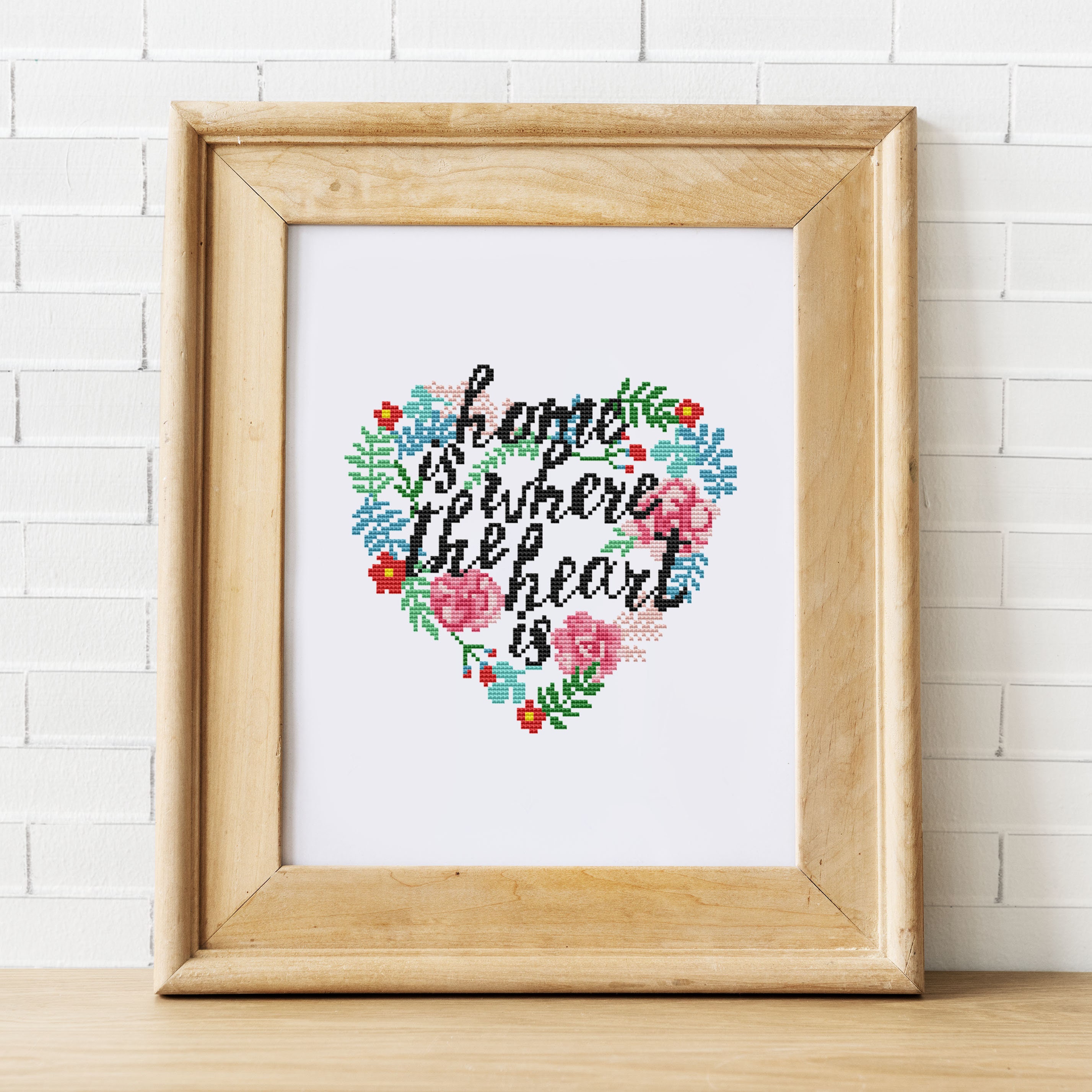 Home is where the heart is cross stitch pattern PDF home sweet Etsy